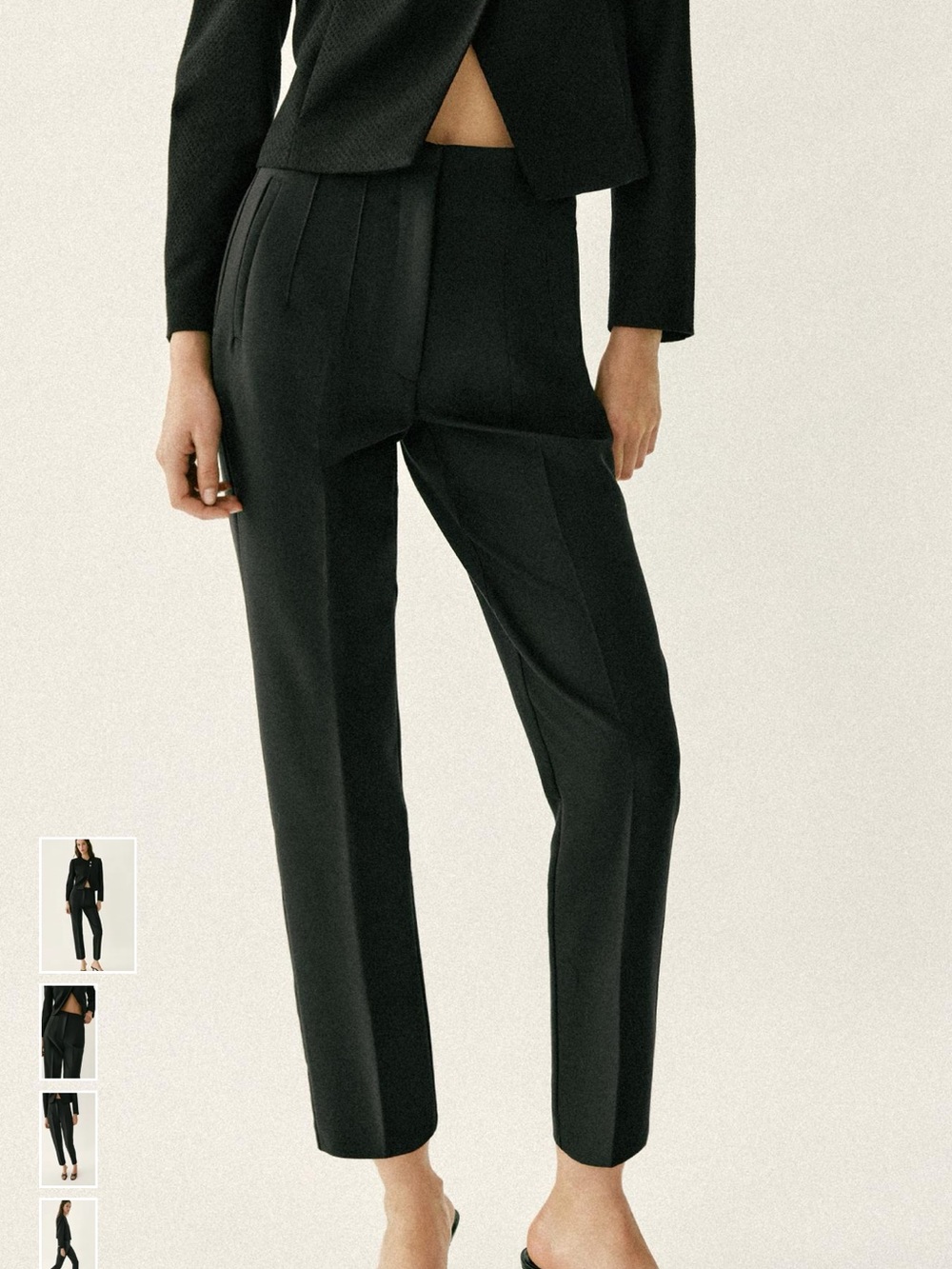 Zara Tailored High-Waist Black Dress Pants
